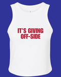 It's giving off-side