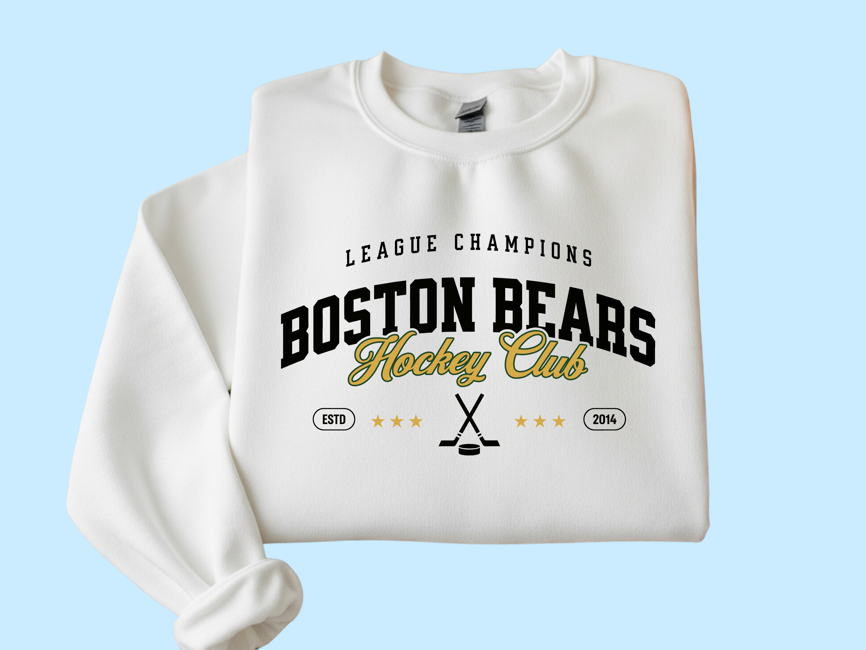 League Champions Yellow Text Sweat