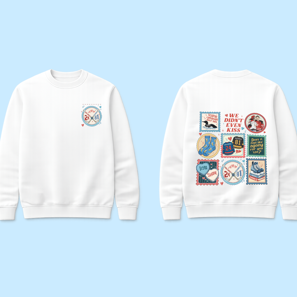 Hockey Romance Stamp Sweat (Front and Back)