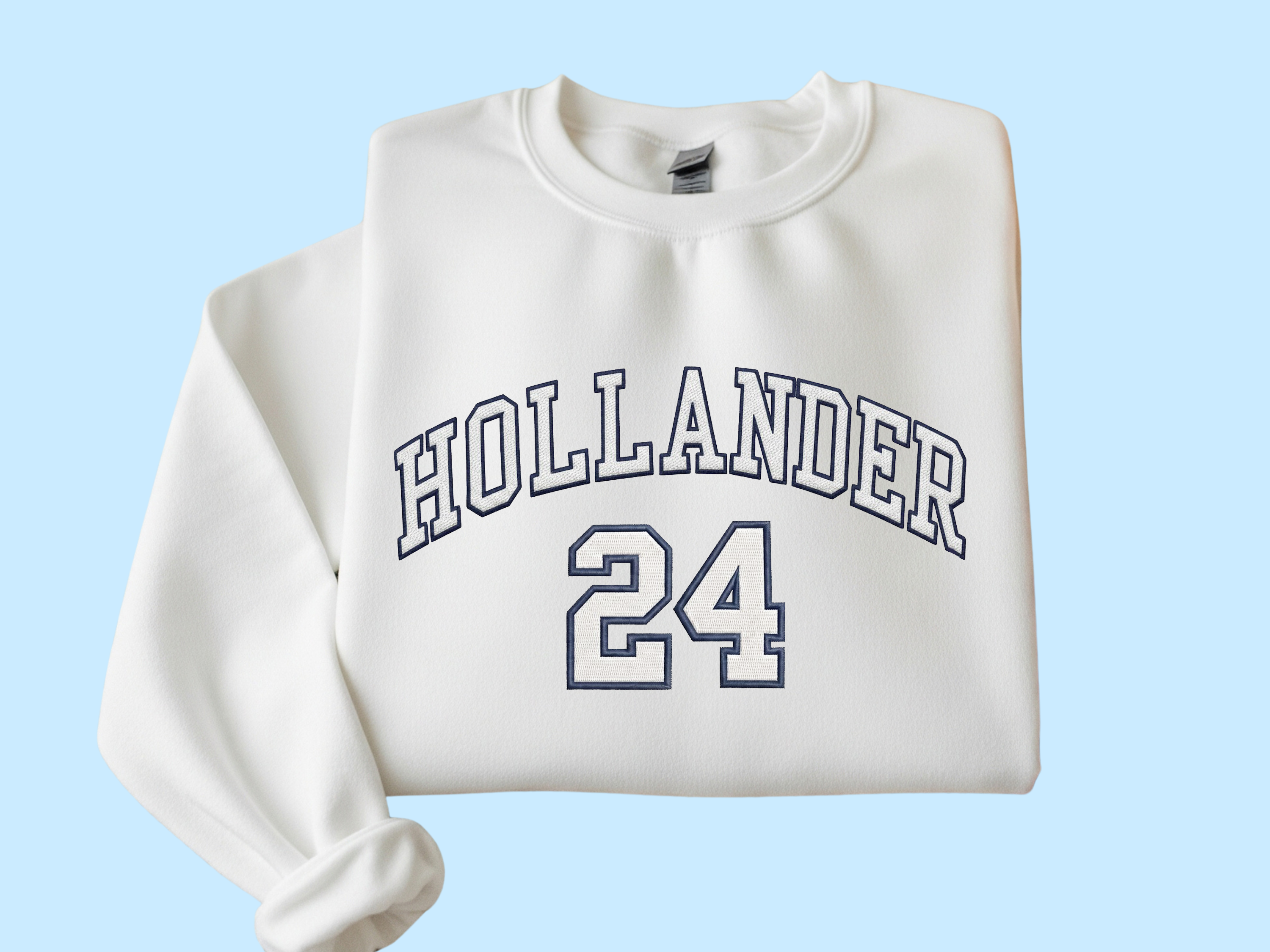 Faux Embroidered Purple Sweat