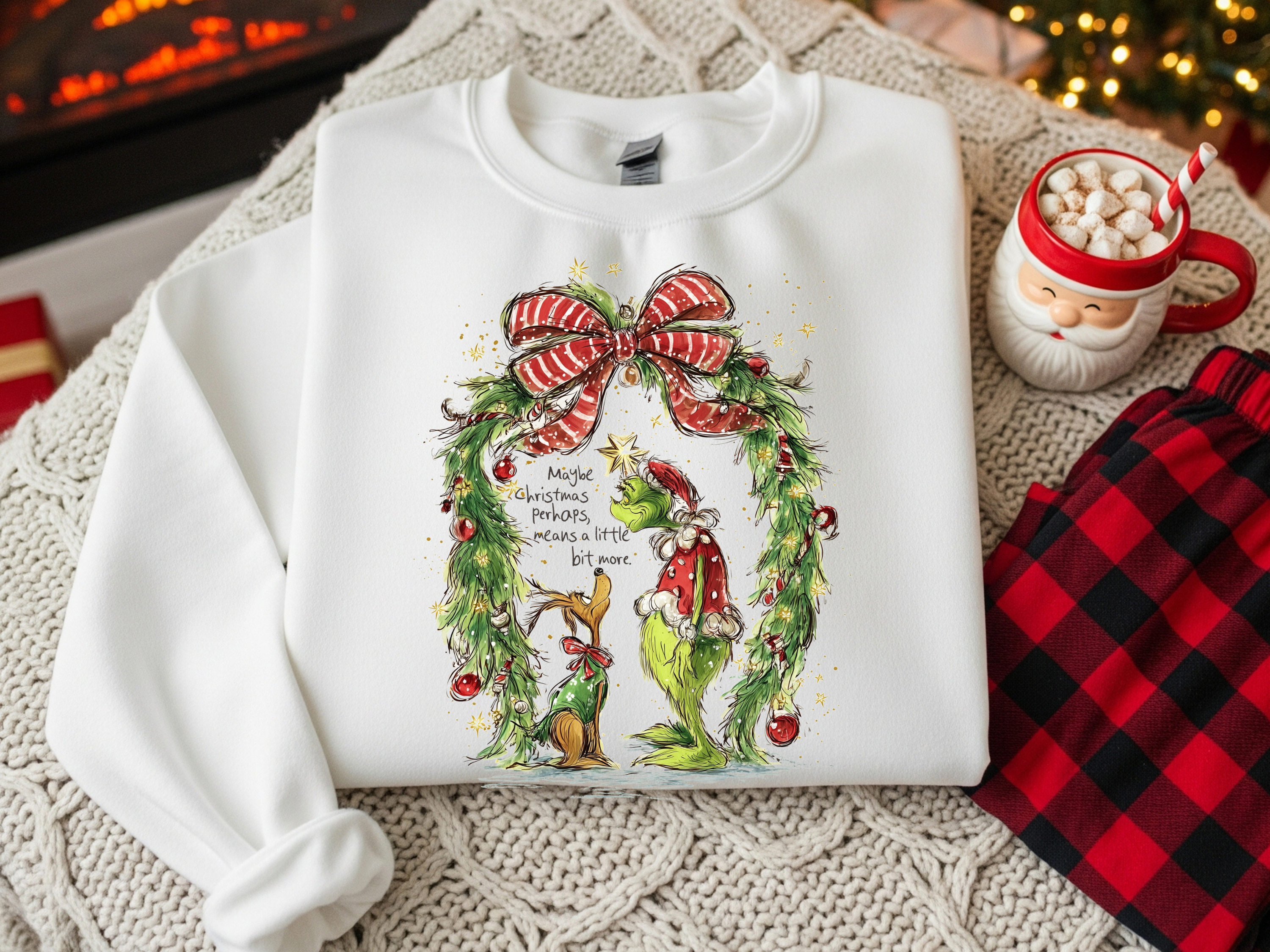 Grinchy and Max illustration Sweater